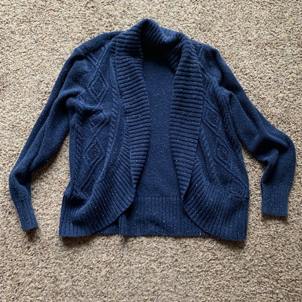 Mossimo Supply Co Navy Speckled Cardigan Medium